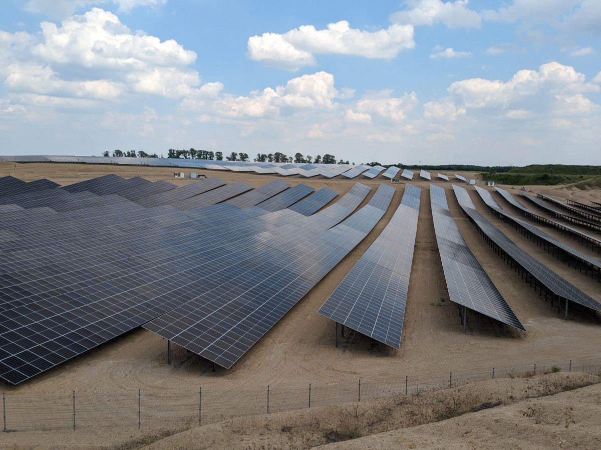 A solar PV park in the northern German state of Mecklenburg-Vorpommern. Photo: CLEW/Wettengel. A solar park in the northern German state of Mecklenburg-Vorpommern.