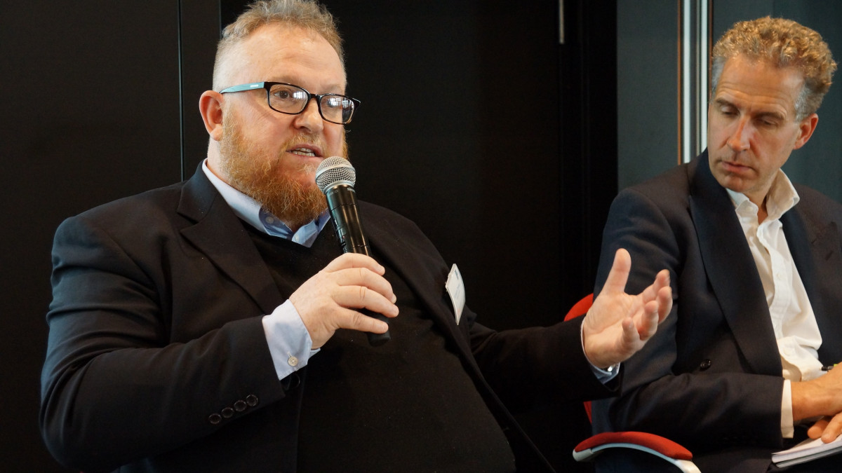 Richard Thomas was a panellist in GETJO's afternoon session entitled 'What does a business journalist need to cover the energy transition well?'. Photo: CLEW/Wettengel. Richard Thomas was a panellist in GETJO's afternoon session entitled 'What does a business journalist need to cover the energy transition well?'. Photo: CLEW/Wettengel.