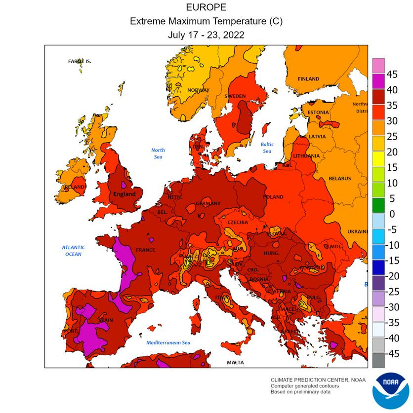 Poland was also affected by Europe's heatwave in July 2022.