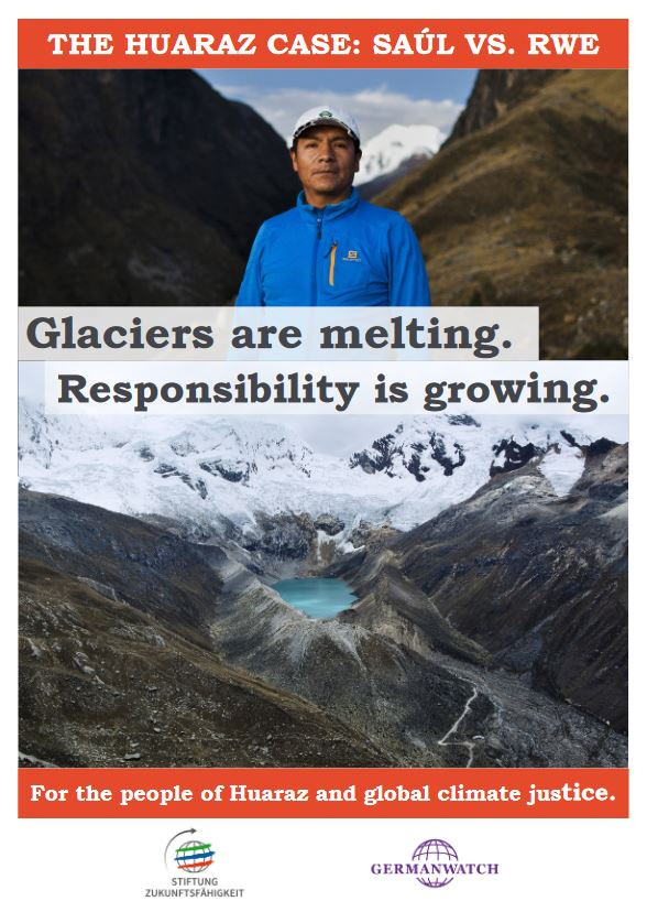 A campaign broshure on the Luciano Lliuya v. RWE case. Image by Germanwatch A campaign broshure on the Luciano Lliuya v. RWE case. Image by Germanwatch