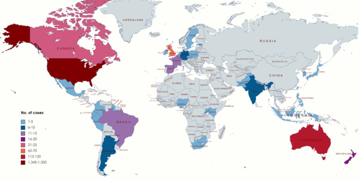 Number of cases around the world per jurisdiction. Credit: Setzer and Higham, Grantham Research Institute on Climate Change and the Environment (2021) based on Climate Change Laws of the World and Sabin Center data Number of cases around the world per jurisdiction. Credit: Setzer and Higham, Grantham Research Institute on Climate Change and the Environment (2021) based on Climate Change Laws of the World and Sabin Center data