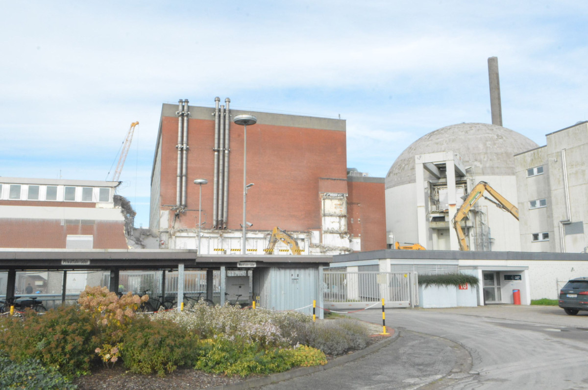 Demolition works at the Stade nuclear plant in northern Germany. Photo: Hiroyasu Sakuma