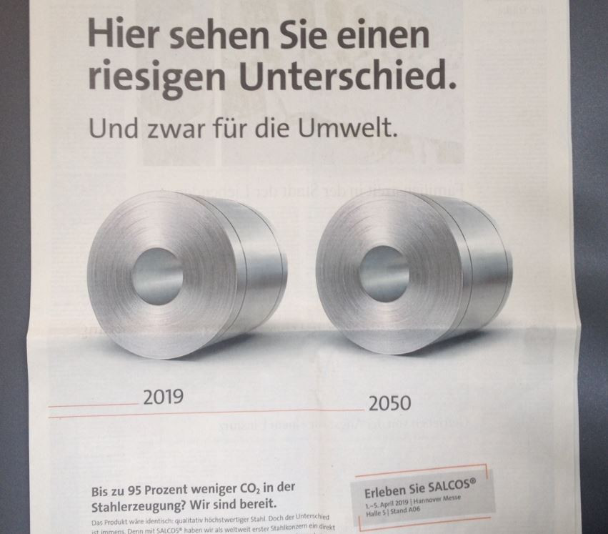 The same, but different....Salzgitter took out adverts to illustrate the SALCOS problem that the product remains the same: The same, but different....Salzgitter took out adverts to illustrate the SALCOS problem that the product remains the same: