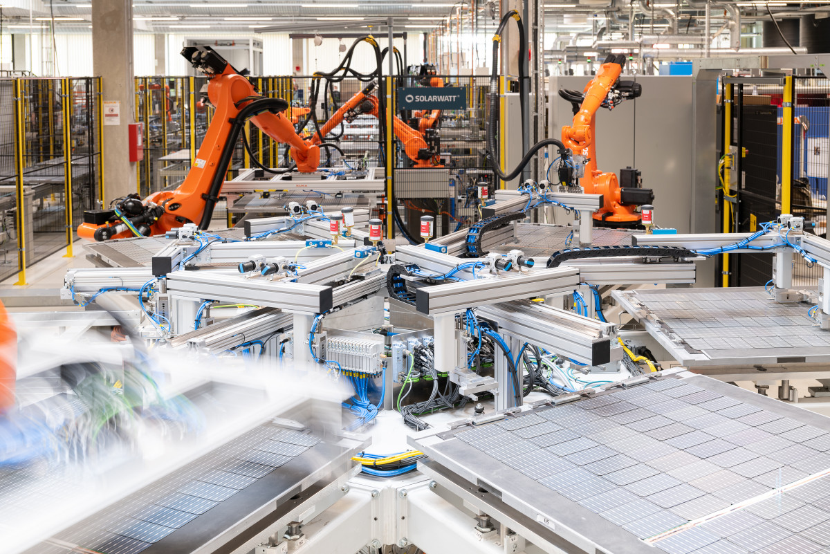 Solar panel production site by company Solarwatt in Saxony - which the company has said will be shuttered in mid-2024. Photo: Solarwatt